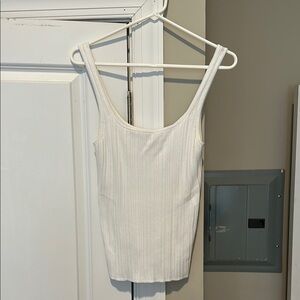 Banana Republic Cream Ribbed Tank Top